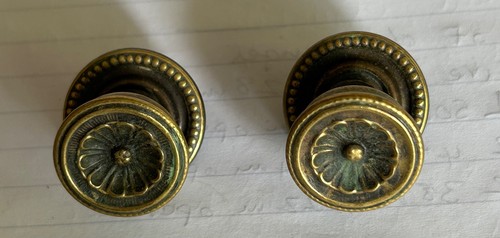 Old brass drawer pulls - drawer, /