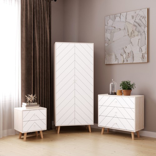 Dixie grey white bedroom - dixie, grey/white