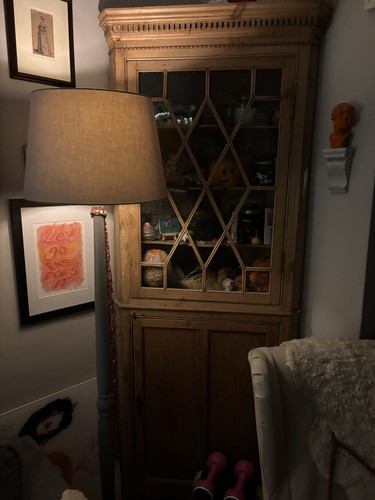 Antique stripped pine corner - stripped,