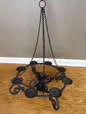 Wrought Iron Candle Chandelier