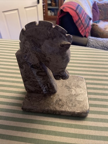 Marble book end horse head - book, x1