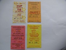 4 Liverpool Ticket Stubs - Cup