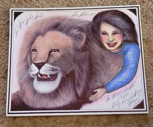 Prison art drawing lion sent - drawing,