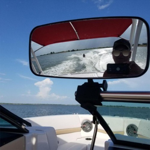 Boat rear view mirror - view,