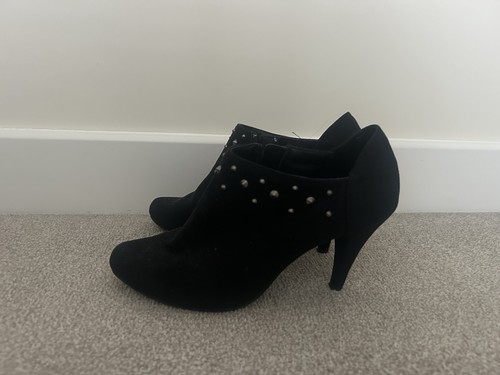 Black suede shoe boots - suede,