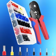 1200pcs Cable Wire Electrical Terminals Ferrule Crimper Plier Crimping Tool Kit