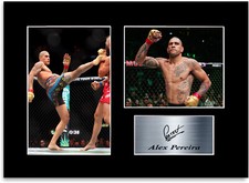 Alex Pereira MMA UFC Champion Printed Signed Autograph Photo Display Poster A4