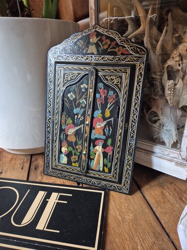 Antique old polychrome folk - antique,