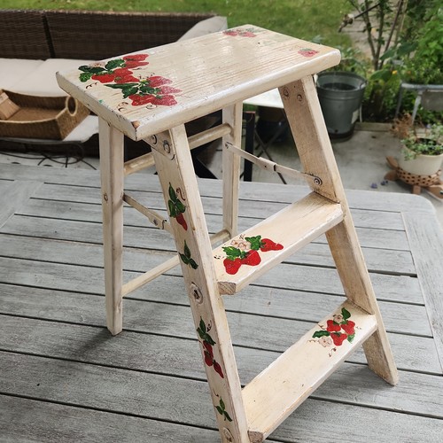 Vintage step wood - wood, folding