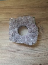 Amethyst On Matrix Tea Light Holder crystal healing. 