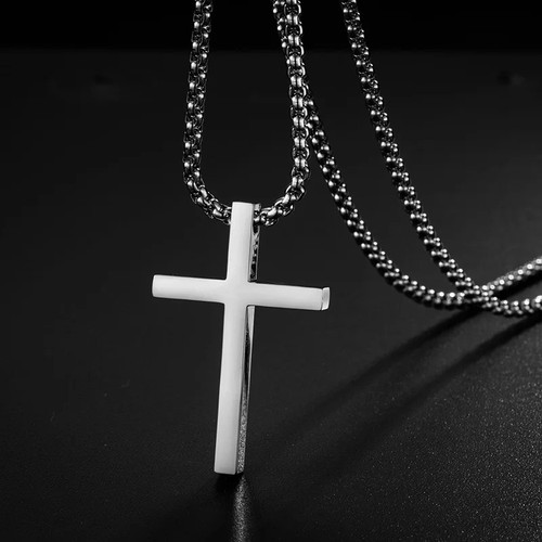 Stainless steel cross - stainless, pendant