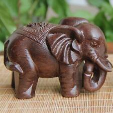 Chinese Fengshui Wooden Elephant Statue Figurine Ornament Decor hot. Craft H3F2