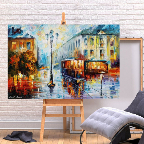 Leonid afremov rainy old - afremov,