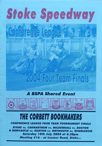 Stoke speedway programme - stoke,