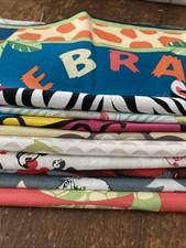 REMNANT BUNDLE G 10 pieces Cotton Fabric Childrens Designs