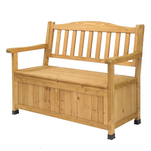 Outdoor wooden storage bench - outdoor,