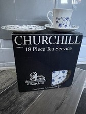 18 PCE BNIB FINLANDIA CHURCHILL TEA SET 6X CUPS SAUCERS & SIDE PLATES NEW IN BOX