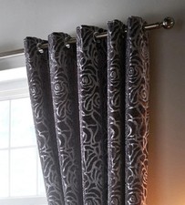 Amelia Steel Eyelet Curtains