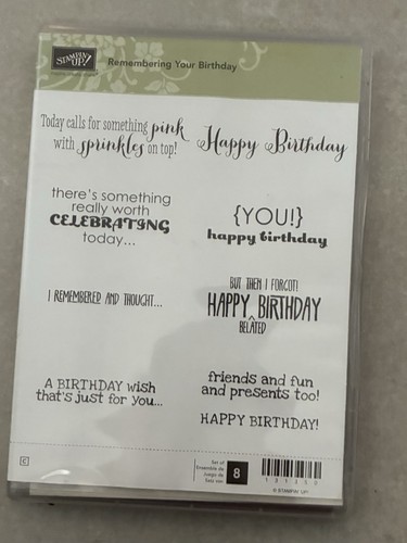 Stampin remembering your - remembering,