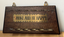 Vintage Wooden Pipe Rack Smoke