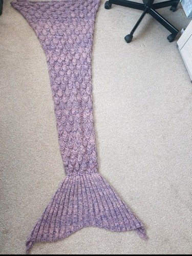 Purple mermaid tail blanket - purple,