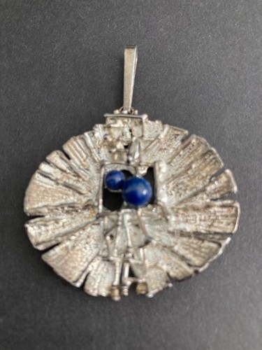 Brutalist silver and sodalite