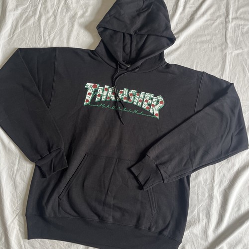 Thrasher roses hoodie - hoodie, black