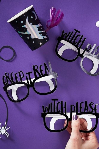 Black novelty fun halloween - black,