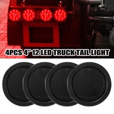 4pcs Smoke Lens 4" Round 12