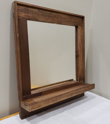 Wall accent mirror with shelf - wall,