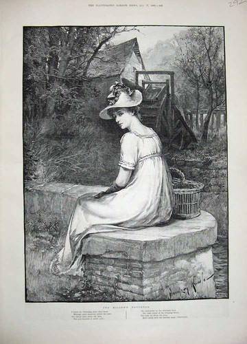 Old antique print 1889 knowles - old,