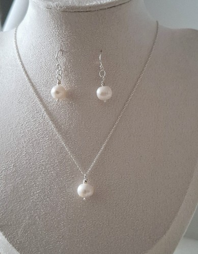Sterling silver necklace - silver, &