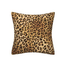 Leopard Print Shaggy Pillow