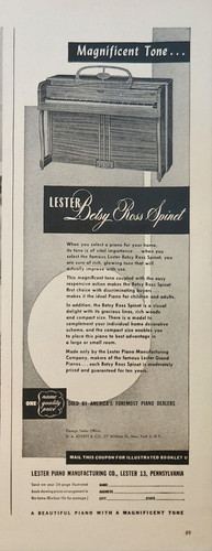 1947 lester betsy - betsy, spinet