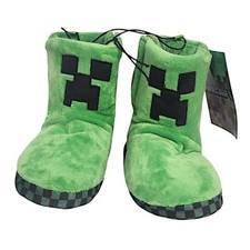 Minecraft Creeper Green 3D Boots Kids Winter Slipper Shoes  New