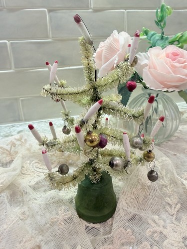 Antique feather bottle brush - feather,
