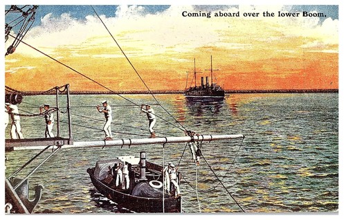 Naval sailors coming aboard - naval,