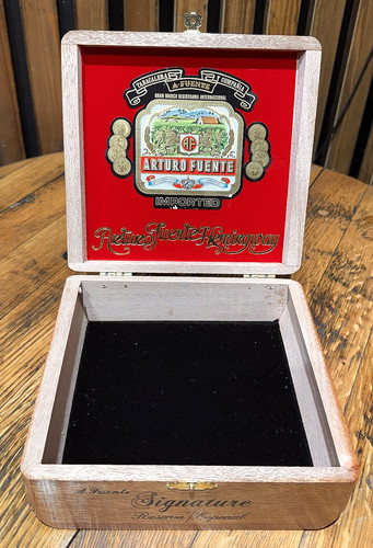 Fuente empty wooden cigar box