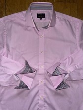 Simon Carter London Men's Pink Shirt Contrast Collar & Cuff Fabric 16 1/2 / 42cm