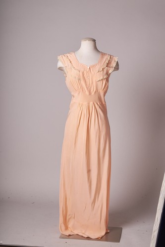 1930s nightgown negligee peach - nightgown,