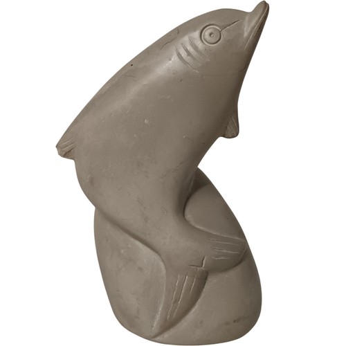 Soapstone dolphin figurine - soapstone,