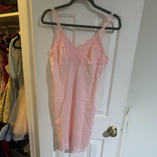 Women pink full slip lace - full,