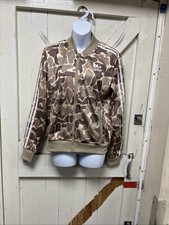 Women's Adidas Originals Brown Camouflage Tracksuit Top Size UK 10