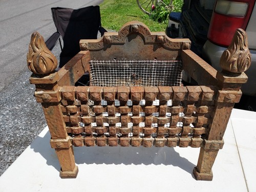 Antique fire place insert cast - insert,