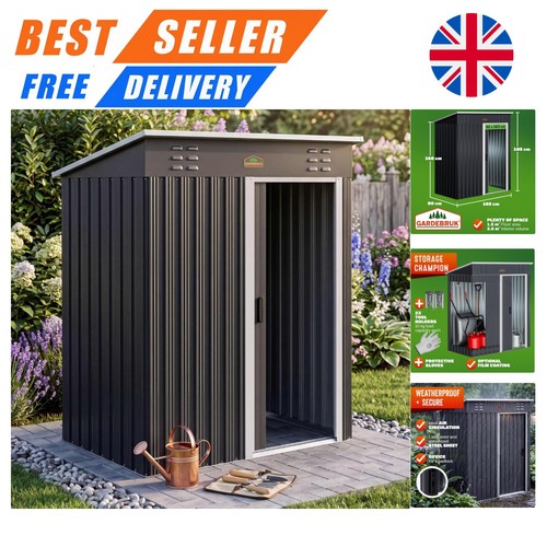 5x3ft metal garden shed - metal,