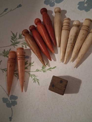Vintage bone carved - , cribbage