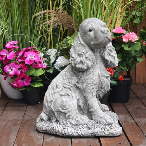 Cocker spaniel dog - stone, cast
