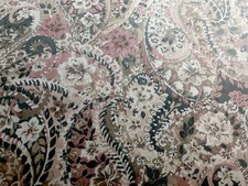 Vintage Crowson ‘Seville’ Pink, Ivory & Grey cotton Satin fabric Quarter metre