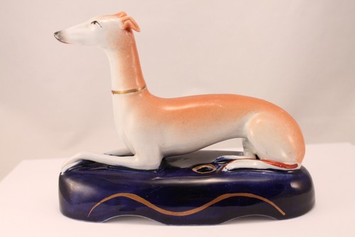 Antique staffordshire whippet - antique,