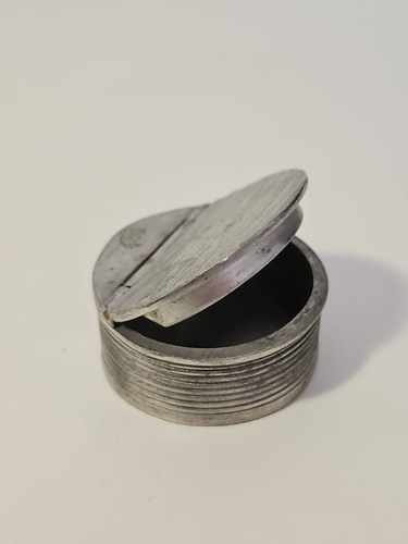 Vintage english pewter snuff - english,